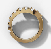 Baguette and Round Diamond Wrapped Band | Jewelverra