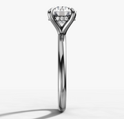 Hidden Halo Round Diamond Solitaire Ring | Jewelverra