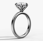 Hidden Halo Round Diamond Solitaire Ring | Jewelverra