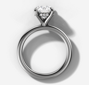 Hidden Halo Round Diamond Solitaire Ring | Jewelverra