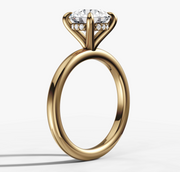 Hidden Halo Round Diamond Solitaire Ring | Jewelverra