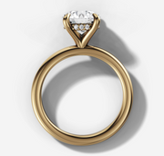 Hidden Halo Round Diamond Solitaire Ring | Jewelverra