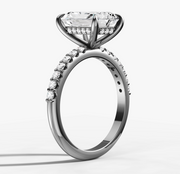 Hidden Halo Radiant Diamond Ring | Jewelverra