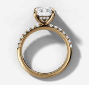 Hidden Halo Radiant Diamond Ring | Jewelverra
