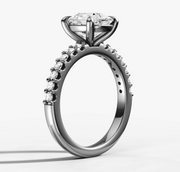 Shared Prong Cushion Diamond Ring | Jewelverra