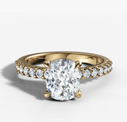 Shared Prong Cushion Diamond Ring | Jewelverra