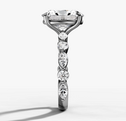 Floating Diamond Oval Cut Ring | Jewelverra
