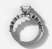 Floating Diamond Oval Ring | Jewelverra