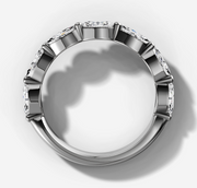 Shared Prong Band With 0.12ct Marquise Cut Diamonds Set East West