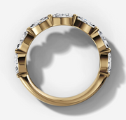 Shared Prong Band With 0.12ct Marquise Cut Diamonds Set East West