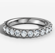 Round Brilliant Diamond Wedding Band | Jewelverra
