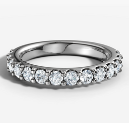 Shared Prong Band With 0.05ct Round Brilliant Cut Diamonds