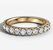 Round Brilliant Diamond Wedding Band | Jewelverra