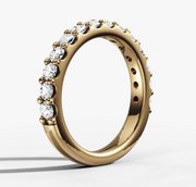 Round Brilliant Diamond Wedding Band | Jewelverra