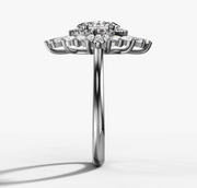 Fancy Halo Oval Diamond Ring | Jewelverra