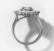 Fancy Halo Oval Diamond Ring | Jewelverra