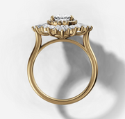 Fancy Halo Oval Diamond Ring | Jewelverra