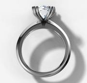 Triple Claw Radiant Diamond Ring | Jewelverra