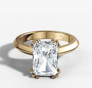 Triple Claw Radiant Diamond Ring | Jewelverra