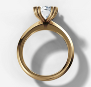 Triple Claw Radiant Diamond Ring | Jewelverra
