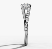 Split Band Round Diamond Ring | Jewelverra
