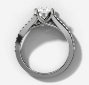 Split Band Round Diamond Ring | Jewelverra