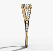Split Band Round Diamond Ring | Jewelverra