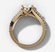 Split Band Round Diamond Ring | Jewelverra