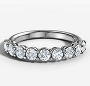 Round Brilliant Diamond Wedding Band | Jewelverra