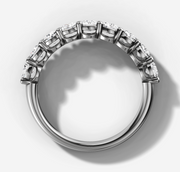 Round Brilliant Diamond Wedding Band | Jewelverra