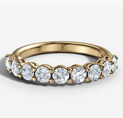 Round Brilliant Diamond Wedding Band | Jewelverra