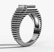 Bezel East West Emerald Ring | Jewelverra
