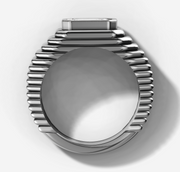 Bezel East West Emerald Ring | Jewelverra