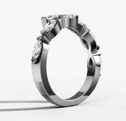 East West Marquise Wrapped Diamond Band | Jewelverra