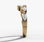 East West Marquise Wrapped Diamond Band | Jewelverra