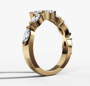 East West Marquise Wrapped Diamond Band | Jewelverra