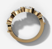 East West Marquise Wrapped Diamond Band | Jewelverra