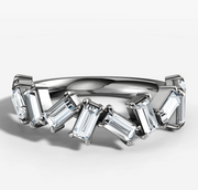 Shared Prong Baguette Diamond Band | Jewelverra