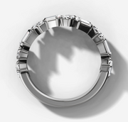 Shared Prong Baguette Diamond Band | Jewelverra