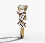 Shared Prong Baguette Diamond Band | Jewelverra