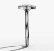 Bezel Set Engagement Ring with Round Brilliant Cut Diamond