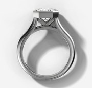 Bezel Radiant Diamond Ring | Jewelverra