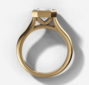 Bezel Radiant Diamond Ring | Jewelverra