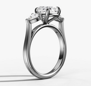 Three Stone Pear Diamond Ring | Jewelverra