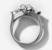 Three Stone Pear Diamond Ring | Jewelverra