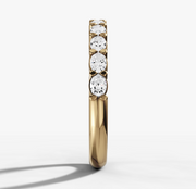 East West Oval Diamond Wedding Band | Jewelverra