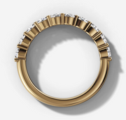 East West Oval Diamond Wedding Band | Jewelverra
