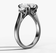 Round Trilogy Radiant Diamond Ring | Jewelverra