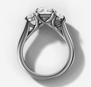 Round Trilogy Radiant Diamond Ring | Jewelverra