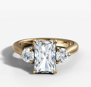 Round Trilogy Radiant Diamond Ring | Jewelverra